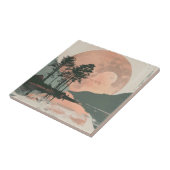 Boho Abstract landschap (1) Tegeltje (Zijkant)