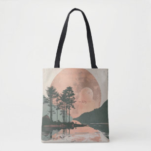 Boho Abstract landschap (1) Tote Bag