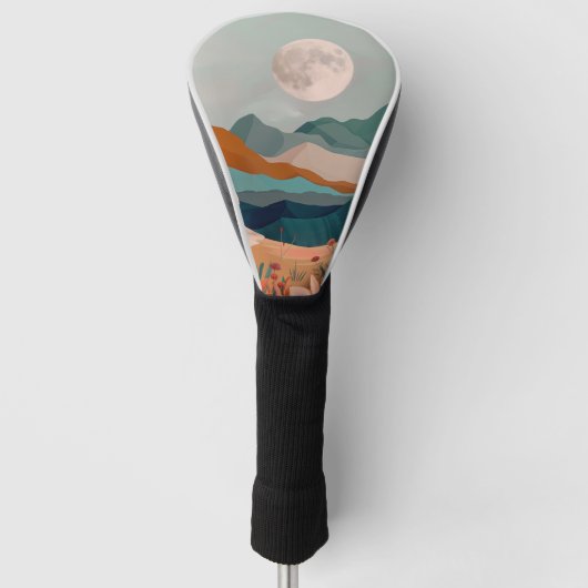 Boho Abstract landschap (21) Golfheadcover (Voorkant)