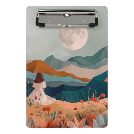 Boho Abstract landschap (21) Mini Klembord (Voorkant)