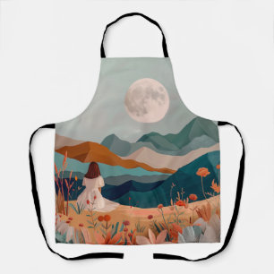 Boho Abstract landschap (21) Schort