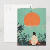 Boho Abstract landschap (22) Briefkaart (Voorkant / Achterkant)