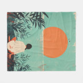 Boho Abstract landschap (22) Fleece Deken (Voorkant (Horizontaal))