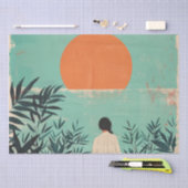 Boho Abstract landschap (22) Tissuepapier (Craft)