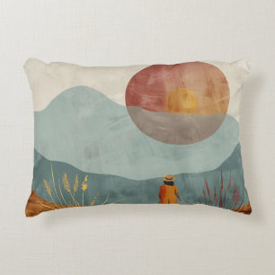 Boho Abstract landschap (23) Accent Kussen
