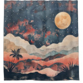 Boho Abstract landschap (24) Douchegordijn (Voorkant)