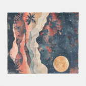 Boho Abstract landschap (24) Fleece Deken (Voorkant (Horizontaal))