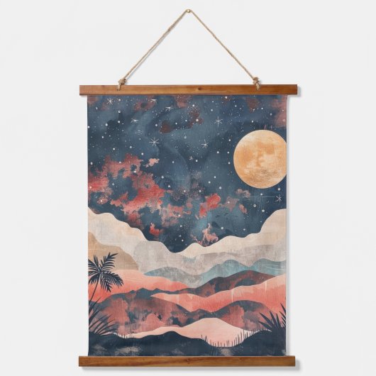 Boho Abstract landschap (24) Hangend Wandkleed (Voorkant)