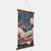 Boho Abstract landschap (24) Hangend Wandkleed (Gebogen)