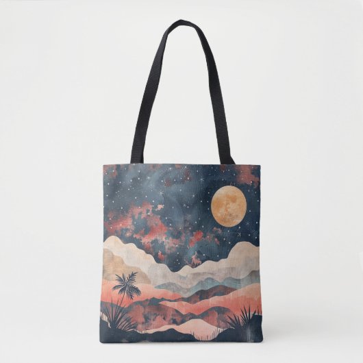 Boho Abstract landschap (24) Tote Bag (Voorkant)