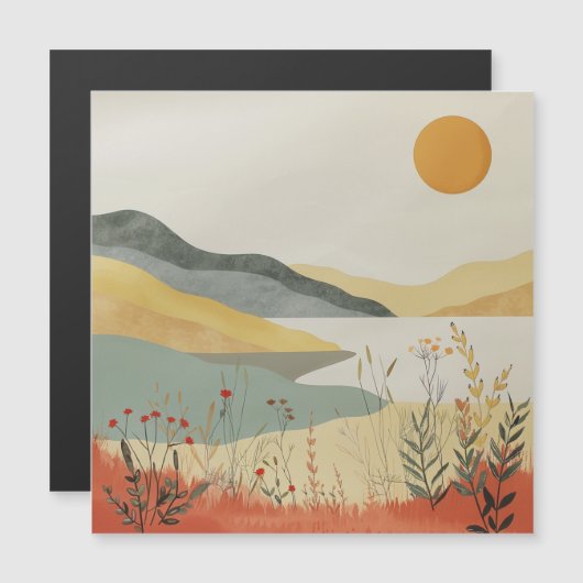 Boho Abstract landschap (25) (Voorkant / Achterkant)