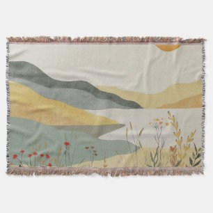 Boho Abstract landschap (25) Deken