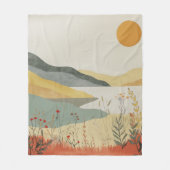 Boho Abstract landschap (25) Fleece Deken (Voorkant)