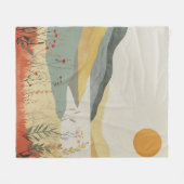 Boho Abstract landschap (25) Fleece Deken (Voorkant (Horizontaal))