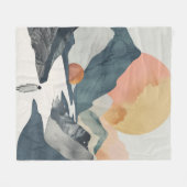Boho Abstract landschap (2) Fleece Deken (Voorkant (Horizontaal))