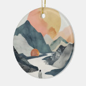 Boho Abstract landschap (2) Keramisch Ornament (Links)