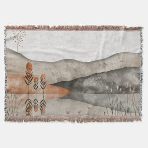 Boho Abstract landschap (3) Deken