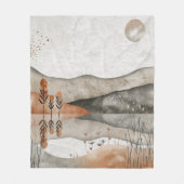 Boho Abstract landschap (3) Fleece Deken (Voorkant)