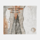 Boho Abstract landschap (3) Fleece Deken (Voorkant (Horizontaal))