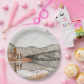 Boho Abstract landschap (3) Papieren Bordje (Feest)