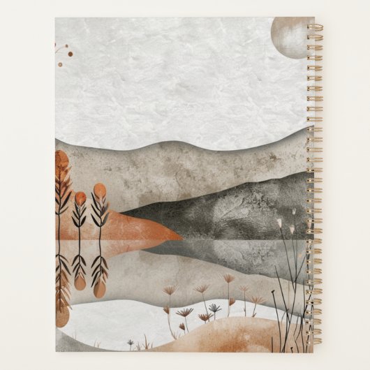Boho Abstract landschap (3) Planner (Achterkant)