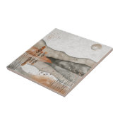 Boho Abstract landschap (3) Tegeltje (Zijkant)