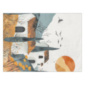 Boho Abstract landschap (4) Tafelkleed (Voorkant (Horizontaal))