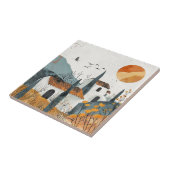 Boho Abstract landschap (4) Tegeltje (Zijkant)