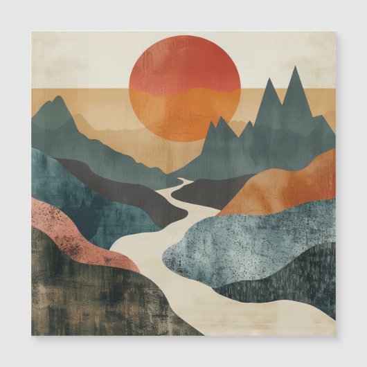 Boho Abstract landschap (5) (Voorkant)