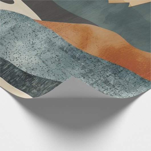 Boho Abstract landschap (5) Cadeaupapier (Hoek)