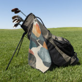 Boho Abstract landschap (5) Golfhanddoek (Groen)