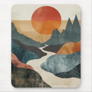 Boho Abstract landschap (5) Muismat