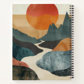 Boho Abstract landschap (5) Notitieboek (Achterkant)