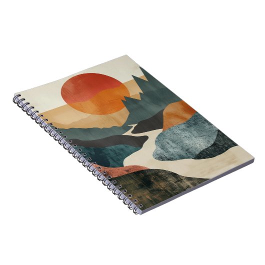 Boho Abstract landschap (5) Notitieboek (Rechterzijde)