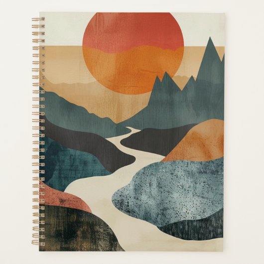 Boho Abstract landschap (5) Planner (Voorkant)