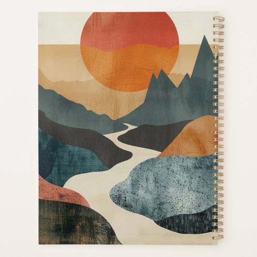 Boho Abstract landschap (5) Planner (Achterkant)