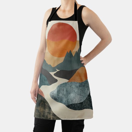 Boho Abstract landschap (5) Schort (Insitu)