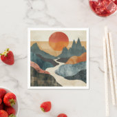 Boho Abstract landschap (5) Servet (Insitu)