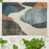 Boho Abstract landschap (5) Theedoek (Gevouwen)