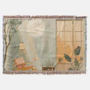 Boho Abstract landschap (6) Deken