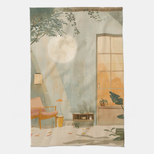 Boho Abstract landschap (6) Theedoek