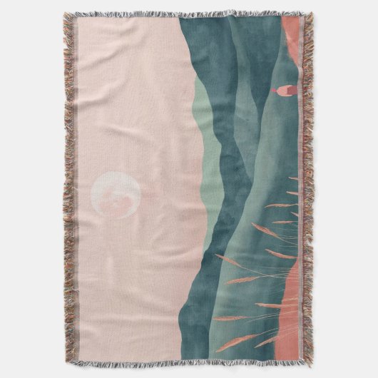 Boho Abstract landschap (7) Deken (Voorkant Verticaal)