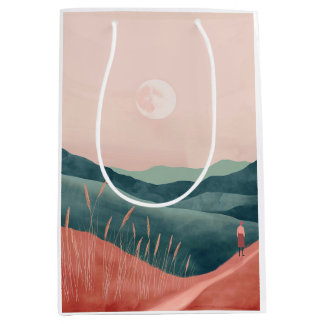 Boho Abstract landschap (7) Medium Cadeauzakje