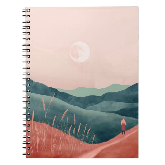 Boho Abstract landschap (7) Notitieboek (Voorkant)