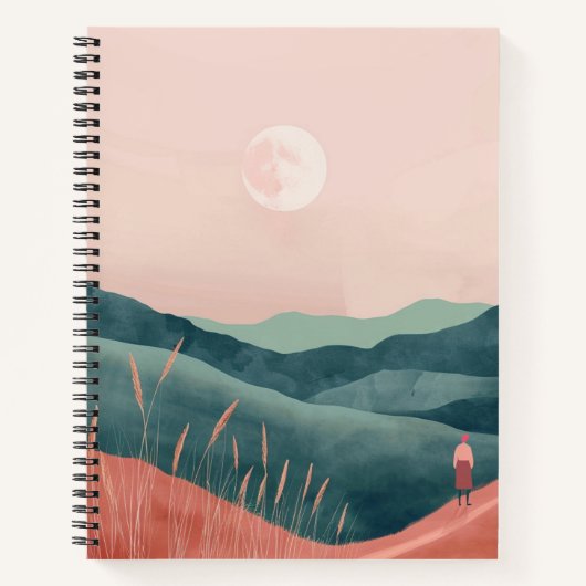 Boho Abstract landschap (7) Notitieboek (Voorkant)