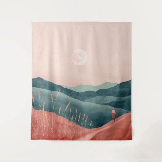 Boho Abstract landschap (7) Wandkleed (Voorkant)