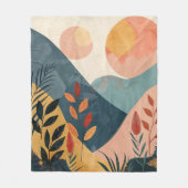 Boho Abstract landschap (8) Fleece Deken (Voorkant)