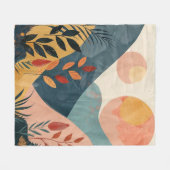 Boho Abstract landschap (8) Fleece Deken (Voorkant (Horizontaal))