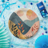 Boho Abstract landschap (8) Papieren Bordje (Feest)