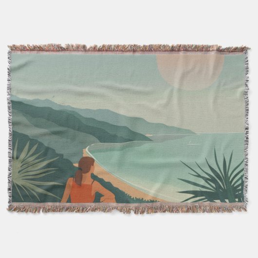 Boho Abstract landschap (9) Deken (Voorkant)